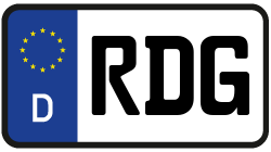 Grafik KFZ-Kennzeichen RDG