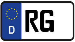 Grafik KFZ-Kennzeichen RG
