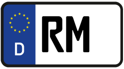 Grafik KFZ-Kennzeichen RM