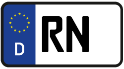 Grafik KFZ-Kennzeichen RN