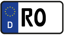 Grafik KFZ-Kennzeichen RO