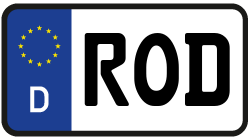 Grafik KFZ-Kennzeichen ROD