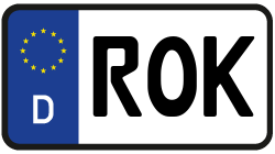 Grafik KFZ-Kennzeichen ROK