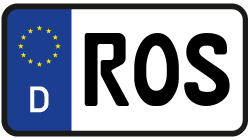 Grafik KFZ-Kennzeichen ROS
