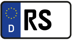 Grafik KFZ-Kennzeichen RS