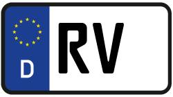 Grafik KFZ-Kennzeichen RV