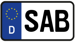 Grafik KFZ-Kennzeichen SAB