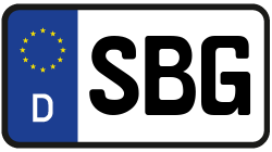 Grafik KFZ-Kennzeichen SBG