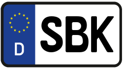 Grafik KFZ-Kennzeichen SBK