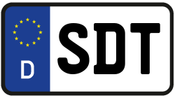 Grafik KFZ-Kennzeichen SDT