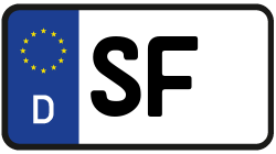 Grafik KFZ-Kennzeichen SF