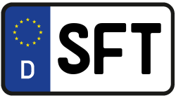 Grafik KFZ-Kennzeichen SFT