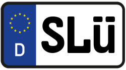 Grafik KFZ-Kennzeichen SLÜ