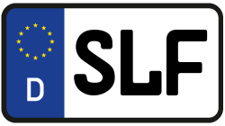 Grafik KFZ-Kennzeichen SLF