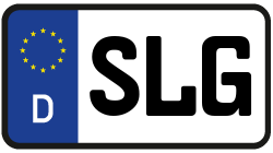 Grafik KFZ-Kennzeichen SLG