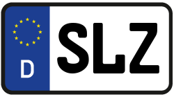 Grafik KFZ-Kennzeichen SLZ