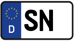 Grafik KFZ-Kennzeichen SN
