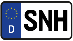 Grafik KFZ-Kennzeichen SNH