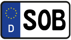 Grafik KFZ-Kennzeichen SOB