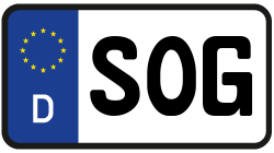 Grafik KFZ-Kennzeichen SOG