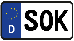 Grafik KFZ-Kennzeichen SOK
