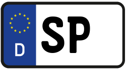 Grafik KFZ-Kennzeichen SP