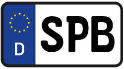 Grafik KFZ-Kennzeichen SPB