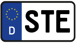 Grafik KFZ-Kennzeichen STE