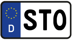 Grafik KFZ-Kennzeichen STO
