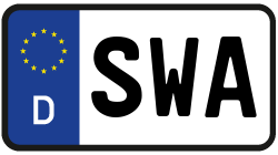 Grafik KFZ-Kennzeichen SWA