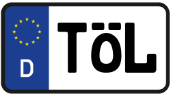 Grafik KFZ-Kennzeichen TÖL