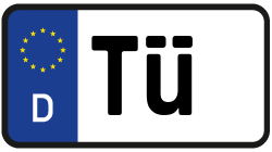 Grafik KFZ-Kennzeichen TÜ