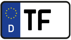Grafik KFZ-Kennzeichen TF