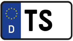 Grafik KFZ-Kennzeichen TS