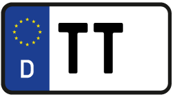 Grafik KFZ-Kennzeichen TT