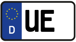 Grafik KFZ-Kennzeichen UE