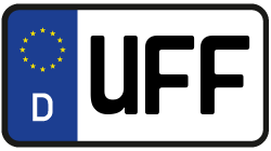 Grafik KFZ-Kennzeichen UFF