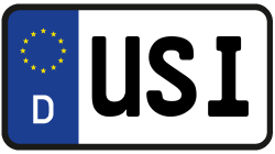 Grafik KFZ-Kennzeichen USI