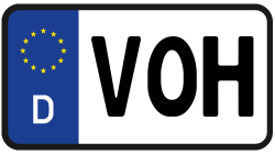 Grafik KFZ-Kennzeichen VOH