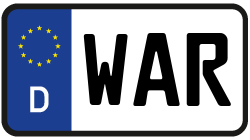 Grafik KFZ-Kennzeichen WAR