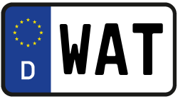 Grafik KFZ-Kennzeichen WAT