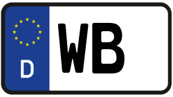 Grafik KFZ-Kennzeichen WB