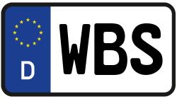 Grafik KFZ-Kennzeichen WBS