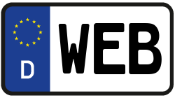 Grafik KFZ-Kennzeichen WEB