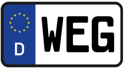 Grafik KFZ-Kennzeichen WEG