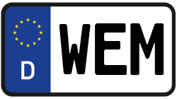 Grafik KFZ-Kennzeichen WEM