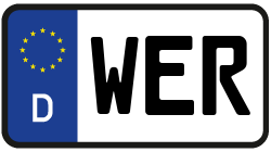 Grafik KFZ-Kennzeichen WER