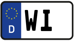Grafik KFZ-Kennzeichen WI