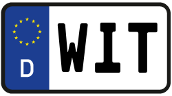 Grafik KFZ-Kennzeichen WIT