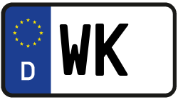 Grafik KFZ-Kennzeichen WK